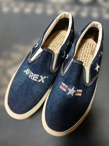 avirex 데님 슬립온