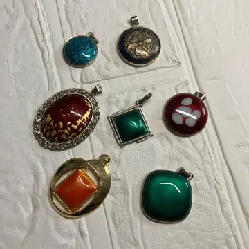 칠보 세공 펜던트 탑 7개 세트 묶음 판매 에나멜 액세서리