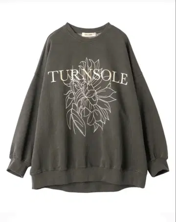 코코딜 배색 그래픽 해바라기 자수 맨투맨