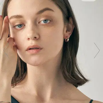 ete 핑크 골드 후프 귀걸이