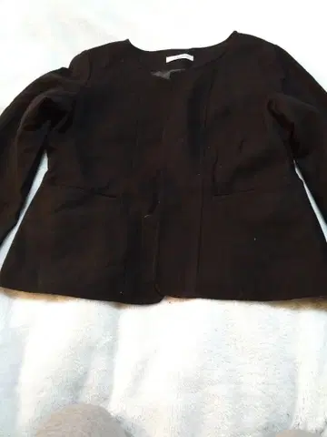 노카라 자켓 블랙 M 울 혼방