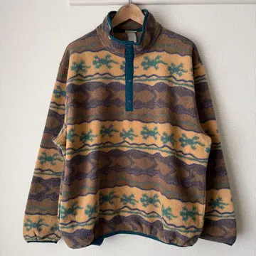 80~90s L.L.Bean 플리스 스냅 T