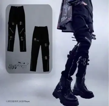 MULTI BUCKLE ZIP 스키니 팬츠