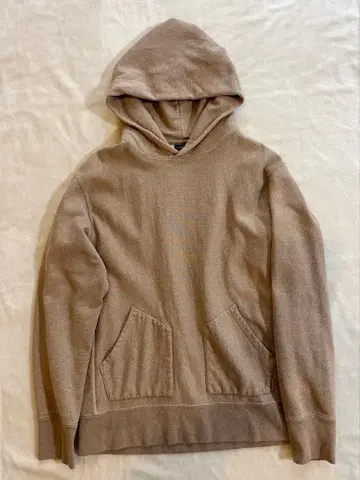 A VONTADE 브라운 베이지 후드 부착 맨투맨