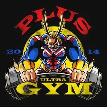 [탱크탑] PLUS ULTRA GYM 올마이트 헬스장 블랙 L
