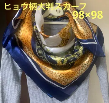 레오파드 무늬 대형 스카프 실크 터치 폴리에스테르? 박력과 고급스러움!