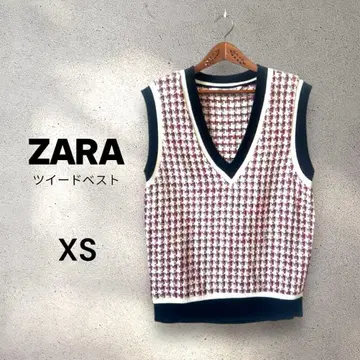 [ ZARA ] 자라 트위드 니트 베스트