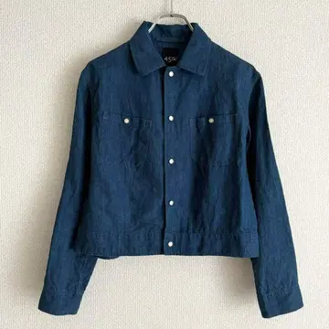 [컨디션 최상] 45R 린넨 G 점보 볼레로 인디고