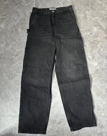 Bershka 데님 웨어 블랙 데님 팬츠