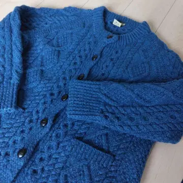 vintage 아란 니트 아일랜드제 피셔맨 니트 여성 M~L