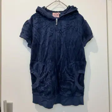 JUICY COUTURE 네이비 후드 부착 후드티