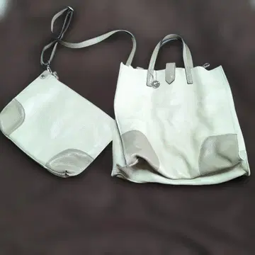 LAVENHAM 크림색 가죽 백 세트