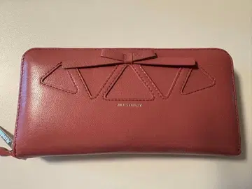 리본 포함 핑크 장지갑