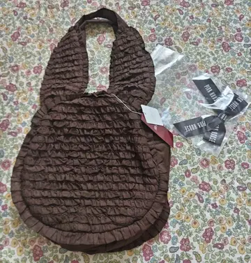 핑크하우스 토끼 프릴 백 브라운