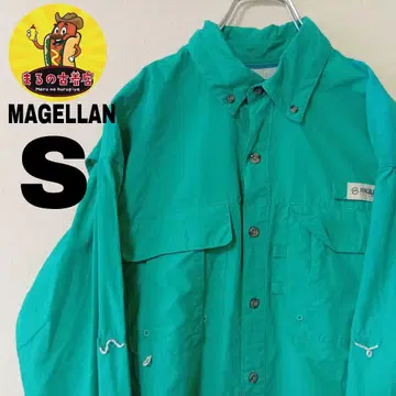 USA 구제 의류 MAGELLAN 긴팔 버튼 셔츠 S 그린