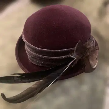 깃털 장식 모자