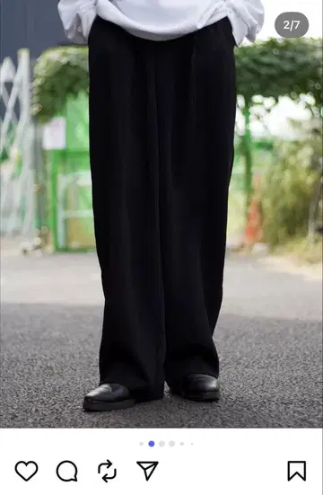 배기 슬랙스 와이드 실루엣