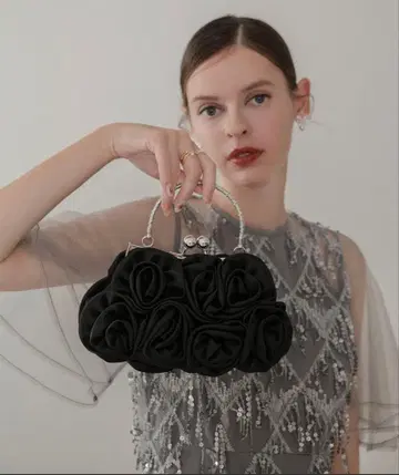 [ LEJA ] 새틴 로즈 백