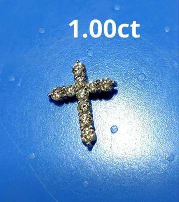 PT 플라티나 900 크로스형 펜던트 1.00CT 다이아몬드 헤드