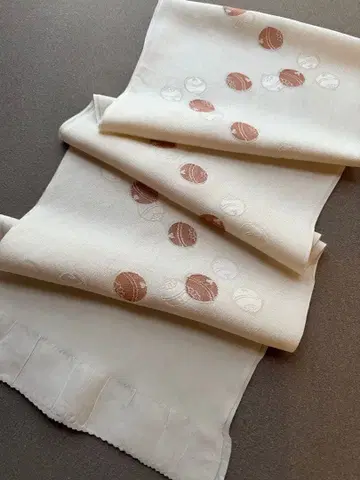 오비 장식 천 크림 방울