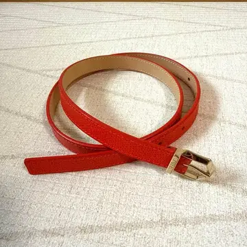 새상품급 FURLA 오렌지 가죽 벨트