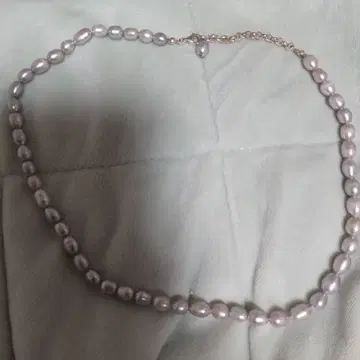 리브 드와 새상품급 담수 펄 목걸이 그레이