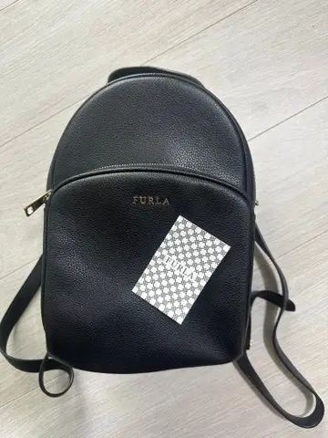 FURLA 블랙 가죽 백팩