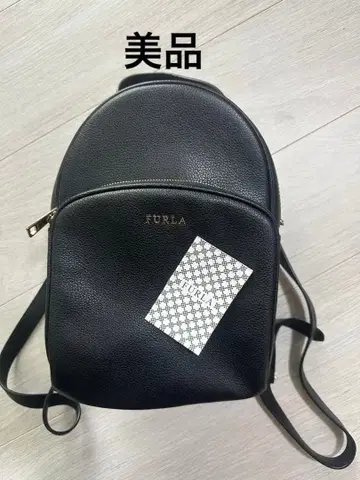FURLA 블랙 가죽 백팩