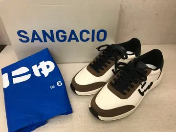 SANGACIO 뉴 BLOW 화이트/브라운 스니커즈