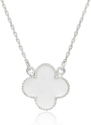 클로버 목걸이 실버