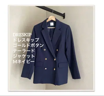 DRESKIP 드레스키프 골드 버튼 테일러드 자켓 M 네이비