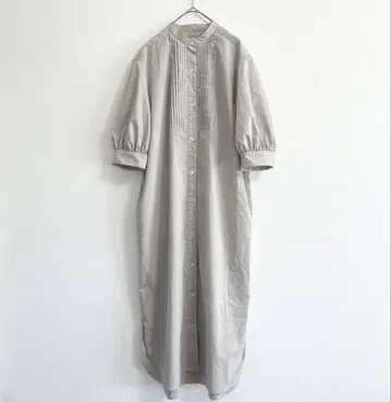 23구 23년제 [세탁 가능] 플레인 스트레치 타프타 셔츠 원피스