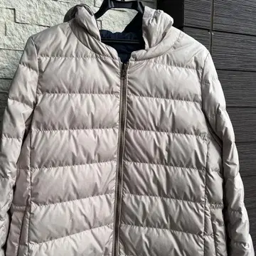 골든 베어 베이지 퀼팅 다운 자켓 리버서블