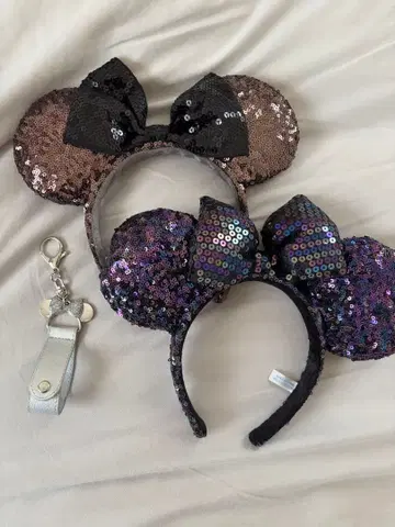 디즈니 미키 머리띠 2세트 키링 포함