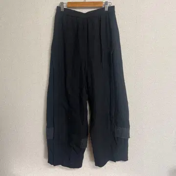 371 자우 40 울 니트 와이드 팬츠 블랙