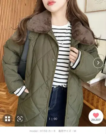 moment+ 엘리퍼 매트 폴리에스테르 다이아 퀼트 에코 다운 코트