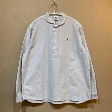 [ GEVACO ] 게바코 둥근 카라 풀오버 셔츠 스트라이프