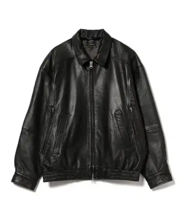 beams 가죽 블루종 L