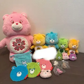 케어베어 봉제 인형 키링 파우치 세트