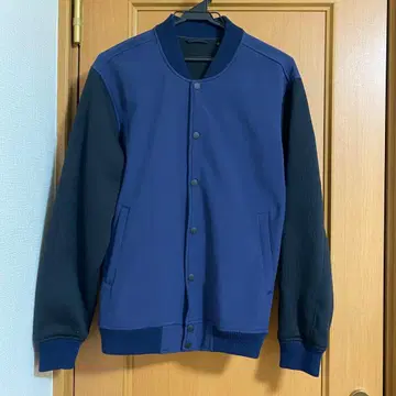 바시티 자켓 블루종 네이비 블랙 남성용 M 사이즈