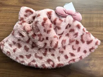 유니버셜 키티 버킷햇 레오파드 무늬 핑크