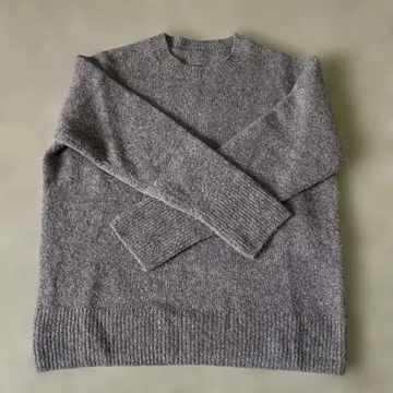 무인양품 그레이 크루넥 니트 스웨터 ML 사이즈