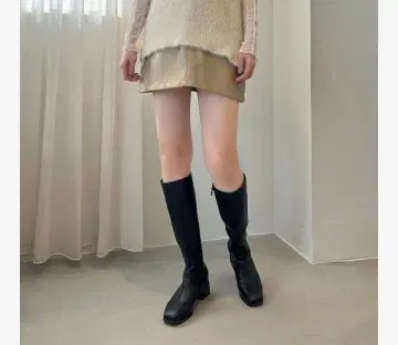 Oriental Traffic 블랙스퀘어 롱 부츠 완판템