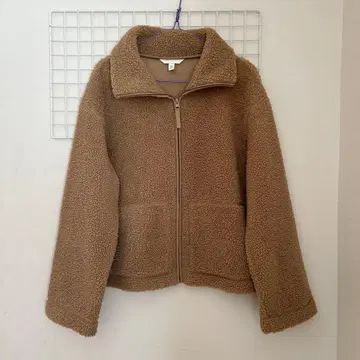 H&M 보아 자켓 브라운