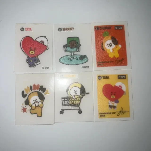 방탄BTS BT21 캐릭터 띠부씰 스티커