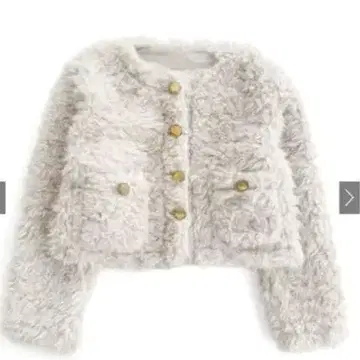 그레일 골드 버튼 시프 퍼 자켓 택 포함