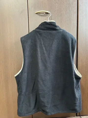 베이지 플리스 베스트 리버서블