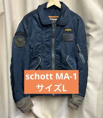 Schott NYC 네이비 MA-1 플라이트 자켓