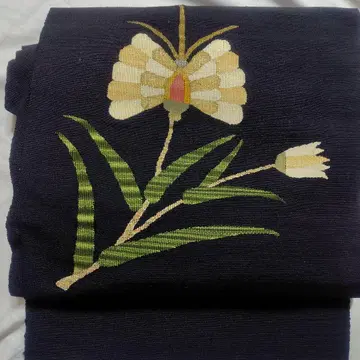 나고야 오비 나비 꽃 새상품급