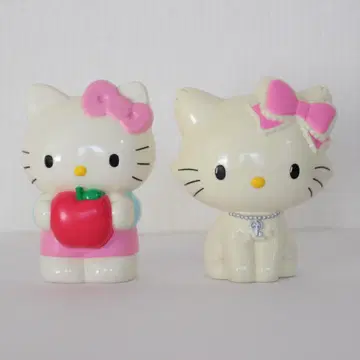 산리오 챠미키티 & 헬로키티 저금통 2개 핑크 리본